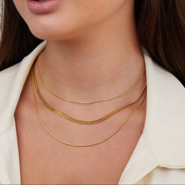 Esmée | meerlaagse ketting goud