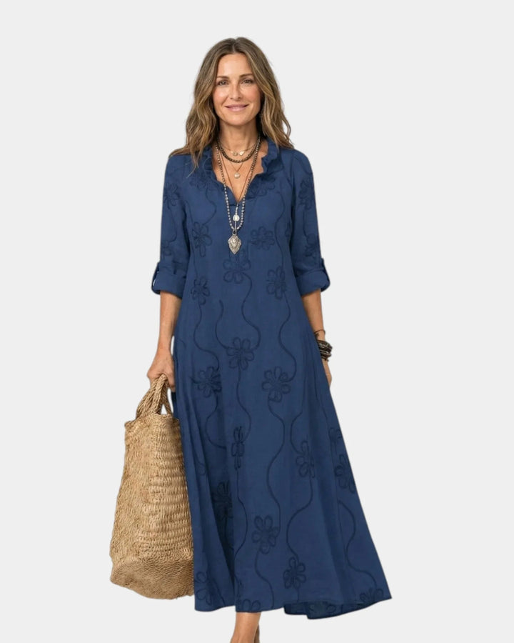 Savina | Maxi-jurk met borduursel