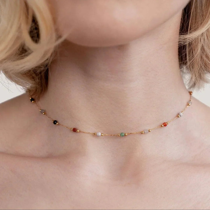 Élodie | ketting van gekleurde edelstenen