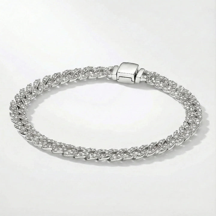 Adele | cubaanse armband van moissaniet
