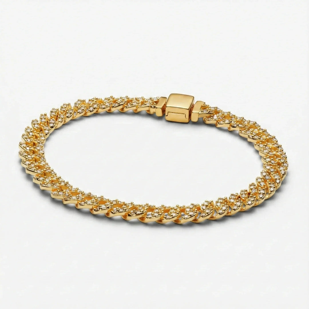 Adele | cubaanse armband van moissaniet