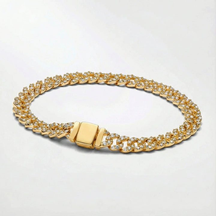 Adele | cubaanse armband van moissaniet