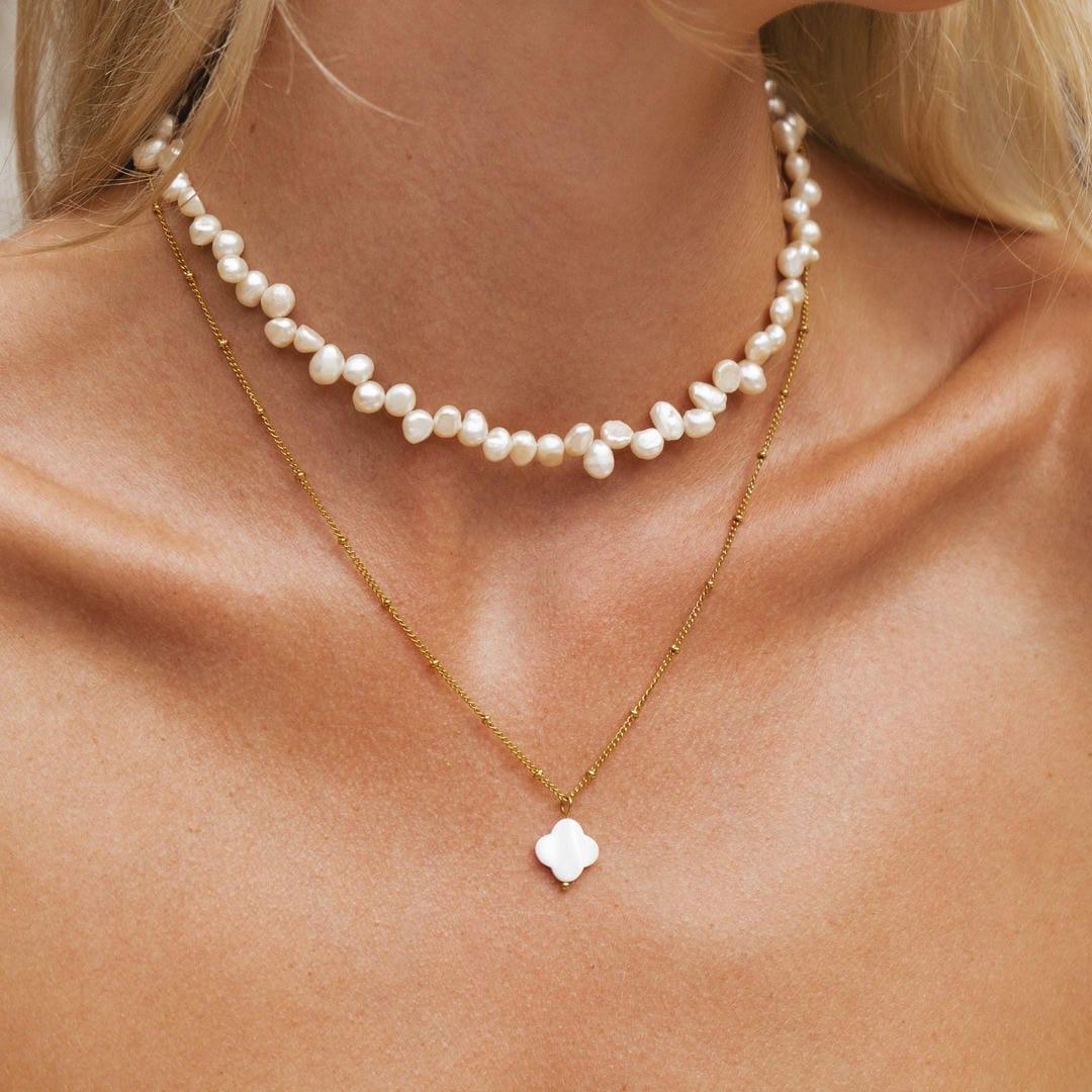 Isaline | Ketting met hanger en zomers ruitmotief