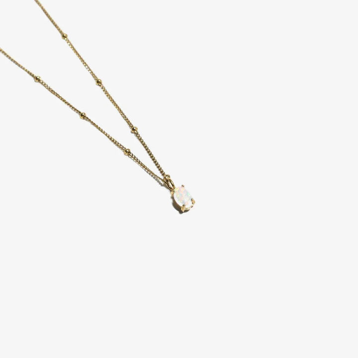 Marion | ketting in parels goudkleurige met hanger in opale
