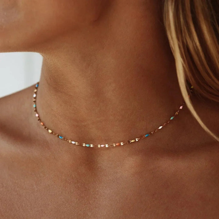 Noémie | Verfijnde Colorburst choker ketting