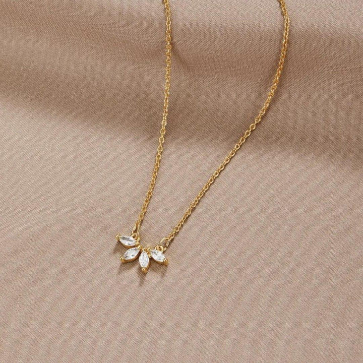 Lucie | ketting in Cristal Étincelant blad