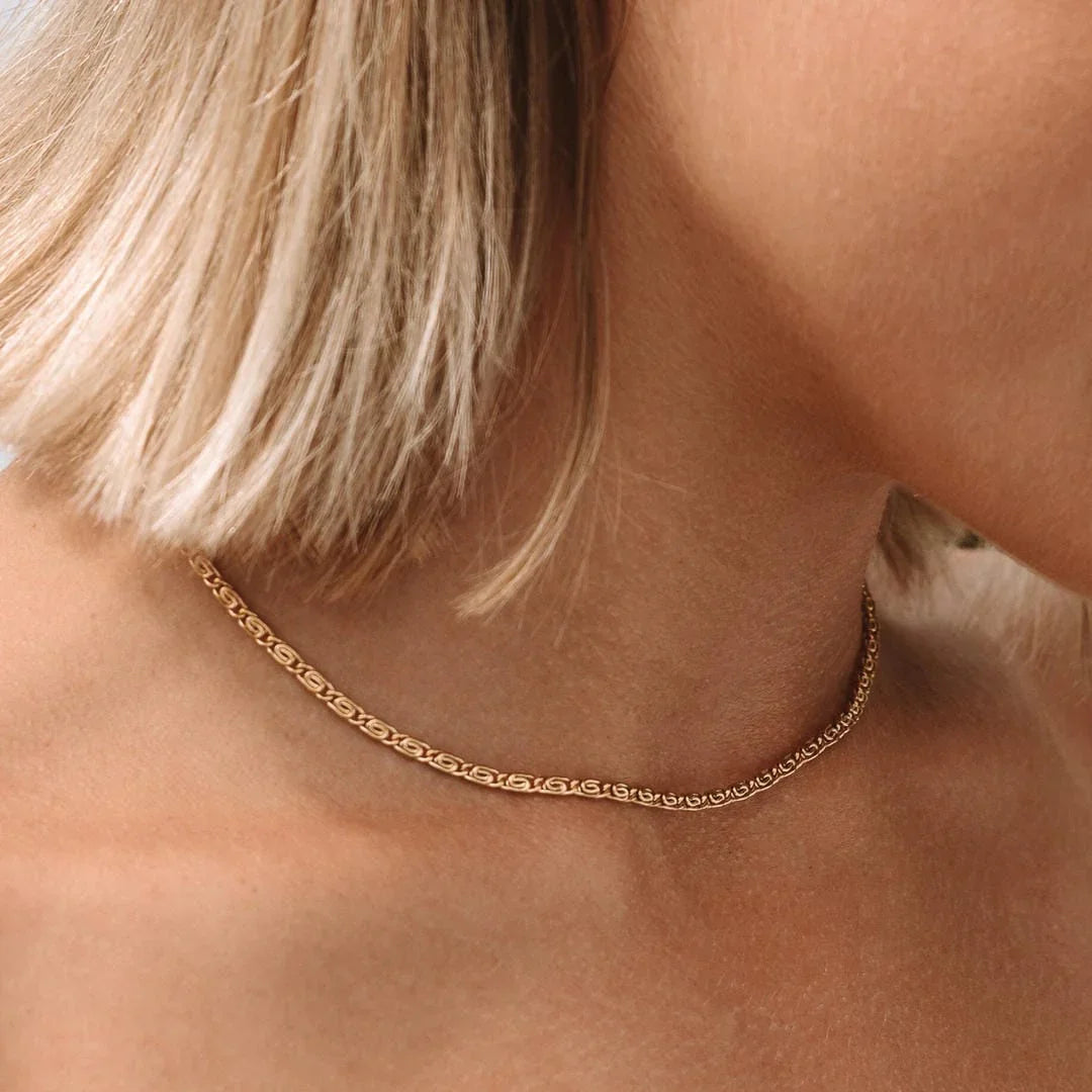Sidonie | ketting Choker luxe goud