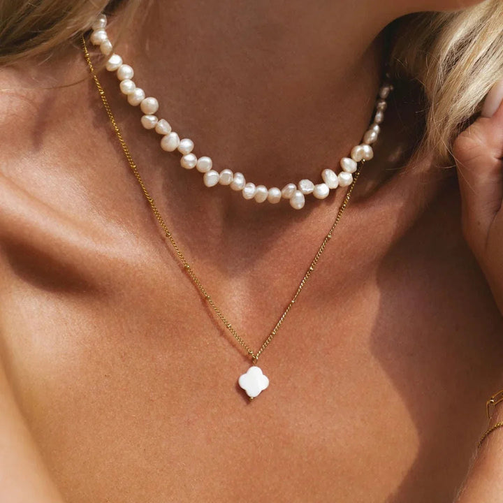 Isaline | Ketting met hanger en zomers ruitmotief